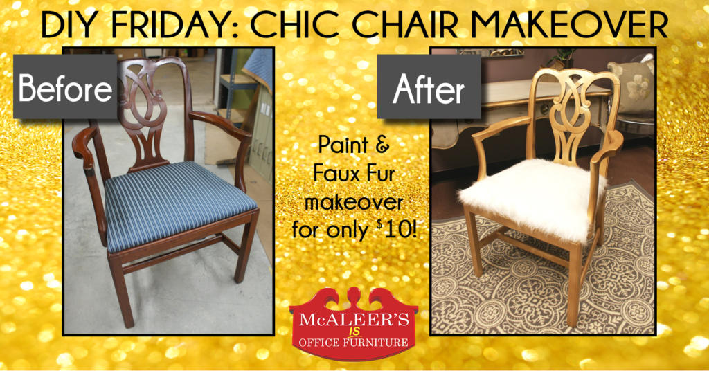 DIY Friday Chic Faux Fur Chair Makeover McAleer's Office Furniture