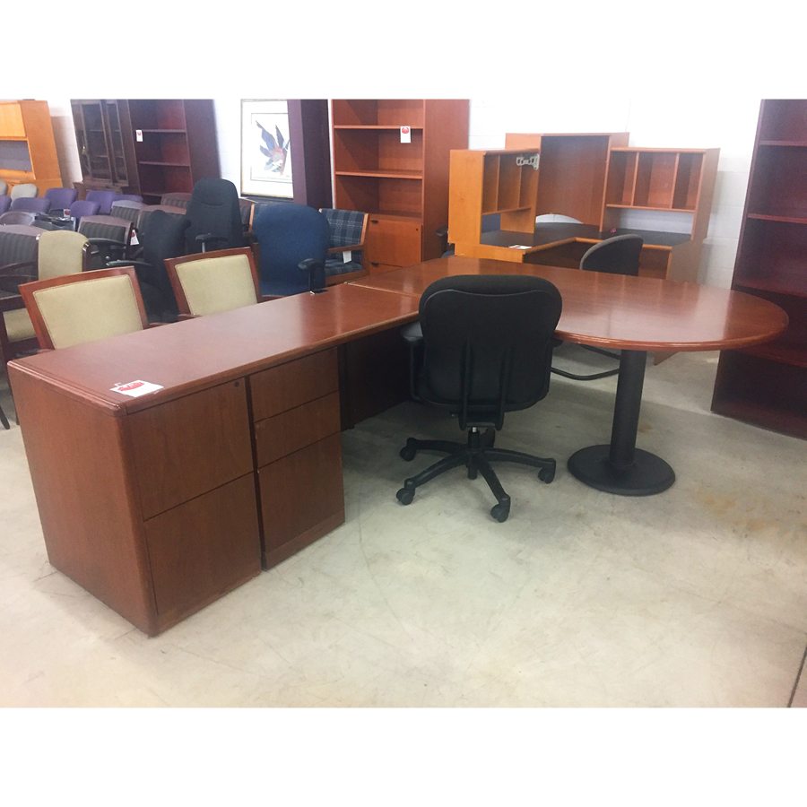 Used L Shaped Desks With Peninsula Tops