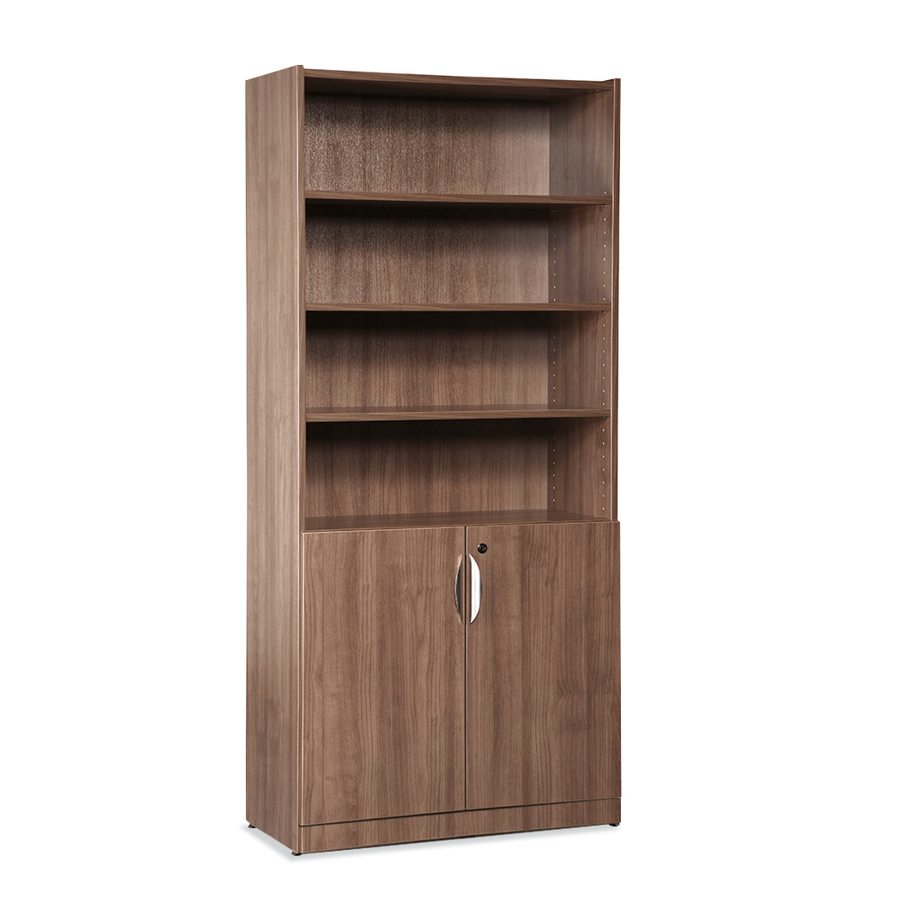 71" Laminate Bookcase with Doors - 7 Colors!