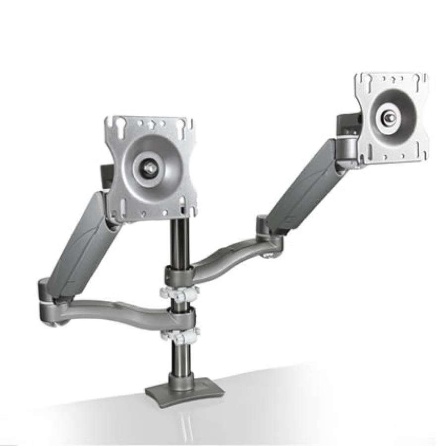 Dual Screen Double Extension Dual Height Monitor Arm McAleers Office 
