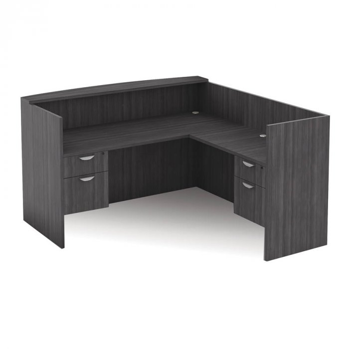 L-Shaped Reception Desk with Hanging Pedestals - 7 Colors! - McAleer's ...