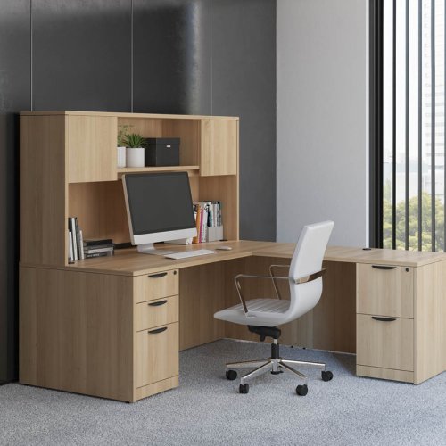 Laminate L Desk by Office Source