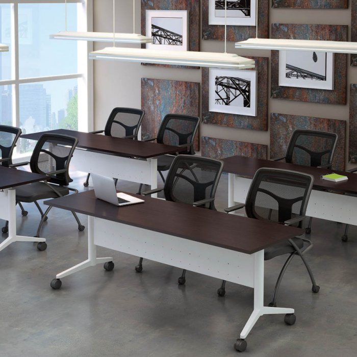 60" x 30" Flip Top/Nesting Table with Modesty Panel McAleer's Office