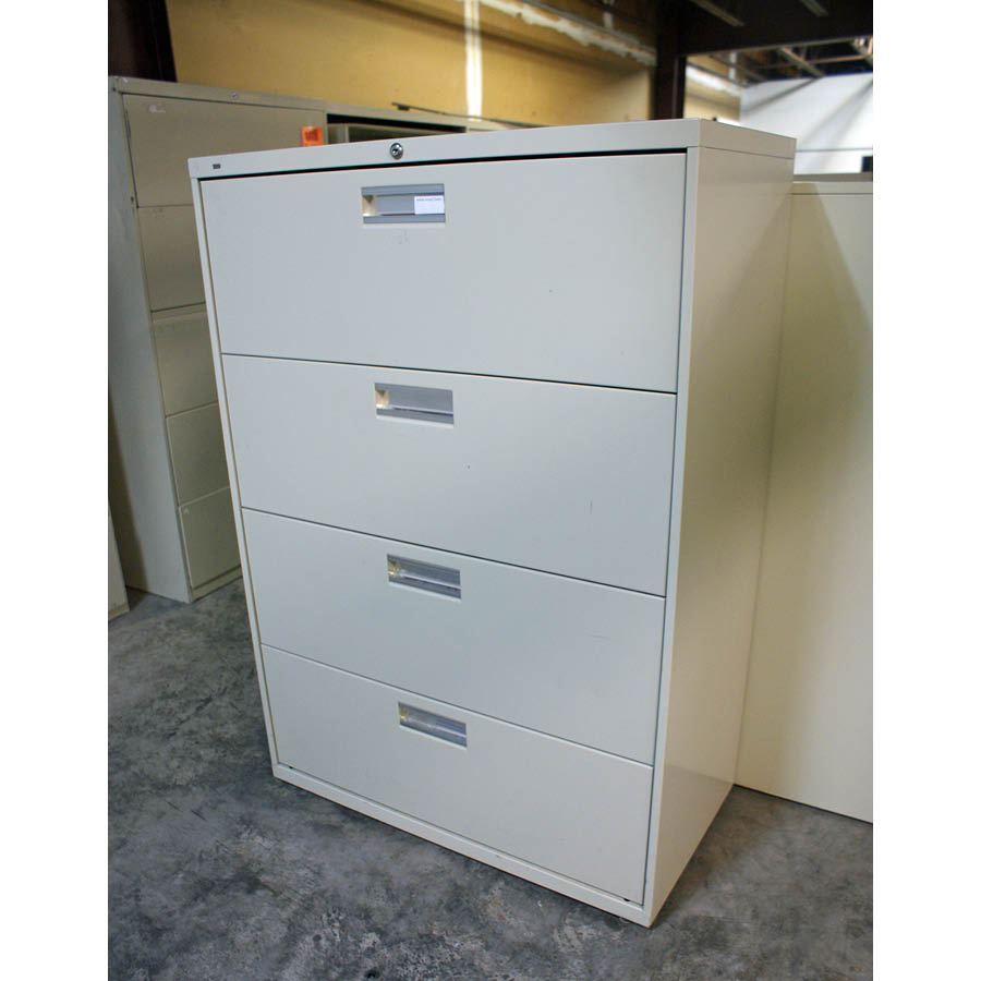 Used Four Drawer Steel Lateral File Cabinets