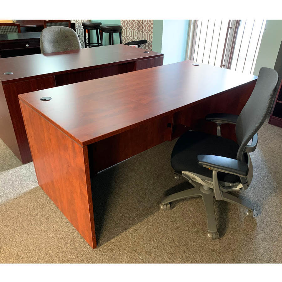 Closeout 66 Laminate Desk Shell With Recessed Modesty Panel