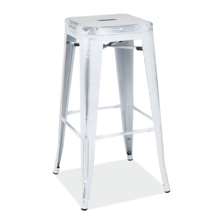 30 H Backless Indoor Outdoor Distressed, Distressed White Bar Stools