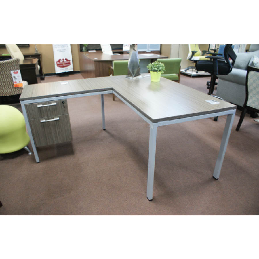 LShaped Desk with Pedestal McAleer's Office Furniture, Mobile, AL