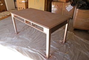 Desk with Rose Gold paint
