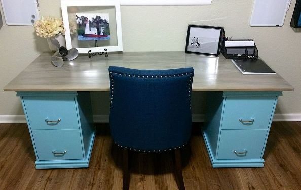 diy friday: build your own file cabinet desk - mcaleer's office