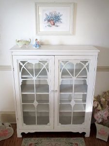 Bookcase painted white